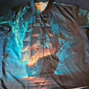 Mens Button Up Shirt Size 4XL